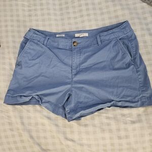 Loft curvy size 14w blue cotton shorts